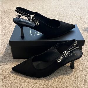 Black Slingback Heels w/ Bows